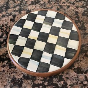 Mackenzie Childs courtly check trivet